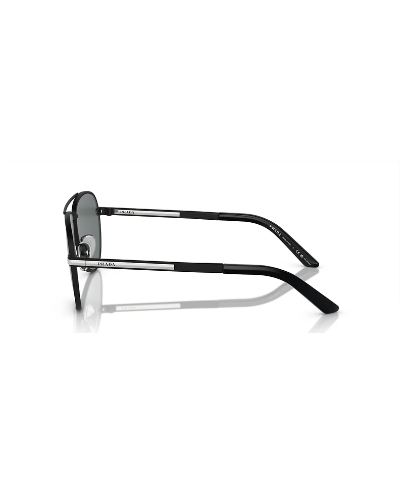 Prada Iconic Plaque Pilot Men's Sunglasses