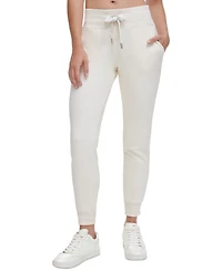 Dkny Sport Women's Logo-Drawstring Fleece Jogger Sweatpants