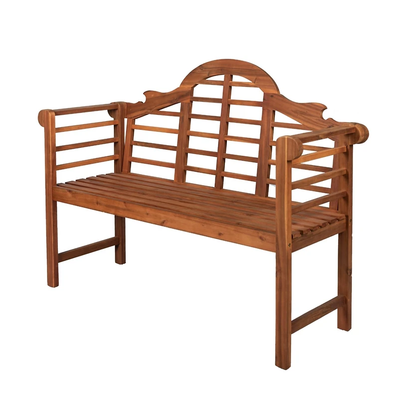 Jonathan Y Lutyens Arched Acacia Wood Outdoor Garden Patio Bench