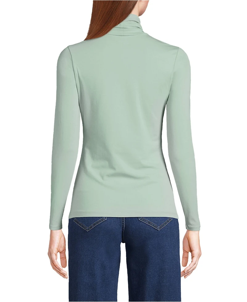 Lands' End Lightweight Jersey Long Sleeve Turtleneck