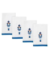 Avanti Nutcracker Trellis Cotton 4 Pack Fingertip Towel, 11" x 18"