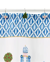Avanti Nutcracker Trellis Shower Curtain and Shower Hooks, 13 Piece Set