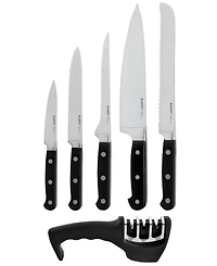 BergHOFF Contempo German Steel 7-Pc. Cutlery Set in Wood Case & Sharpener
