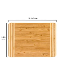 BergHOFF Bamboo 3 Piece Striped Board and Aaron Probyn Cheese Knives Set