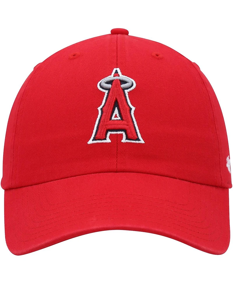 Youth Boys and Girls '47 Brand Red Los Angeles Angels Clean Up Adjustable Hat