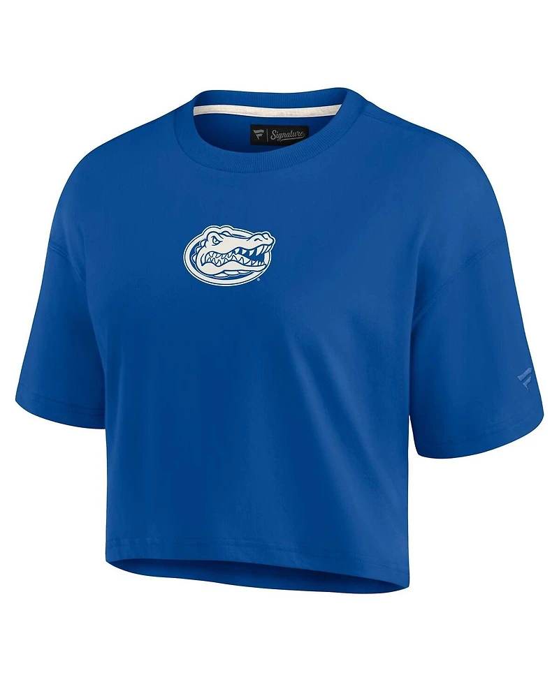 Women's Fanatics Signature Royal Florida Gators Super Soft Boxy Cropped T-shirt