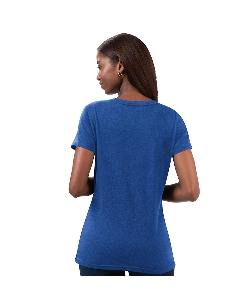 Women's G-iii 4Her by Carl Banks Royal Distressed Chase Elliott Snap V-Neck T-shirt