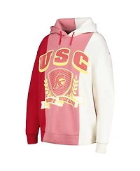 Women's Gameday Couture Cardinal Usc Trojans Hall of Fame Colorblock Pullover Hoodie