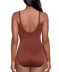 Miraclesuit Razzle Dazzle Siren Twist-Front Underwire Allover Slimming One-Piece Swimsuit