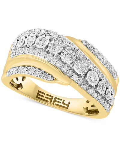 Effy Diamond Swirl Statement Ring (5/8 ct. t.w.) in 14k Two-Tone Gold