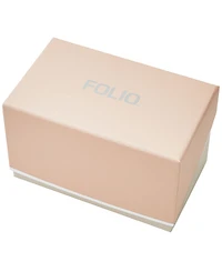 Folio Women's Quartz Three Hand Silver-Tone Alloy Watch 30mm, Gift Set