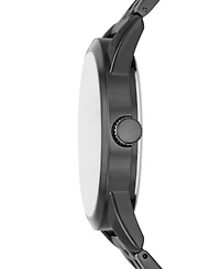 Folio Men's Quartz Three Hand Gunmetal Alloy Watch 42mm, Gift Set