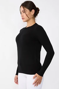 Jennie Liu Women's 3-ply Cashmere Crew Neck Sweater