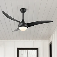 Jonathan Y Aviator Coastal Retro Iron/Plastic Swirl Integrated Led Ceiling Fan