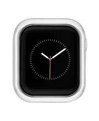 Anne Klein Women's Polished Silver-Tone Alloy Metal Protective Case designed for Apple Watch 44mm