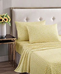 Betsey Johnson Sunflower Field Microfiber 3-Pc. Sheet Set, Twin