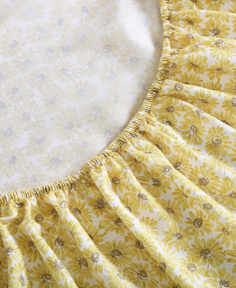 Betsey Johnson Sunflower Field Microfiber 3-Pc. Sheet Set, Twin