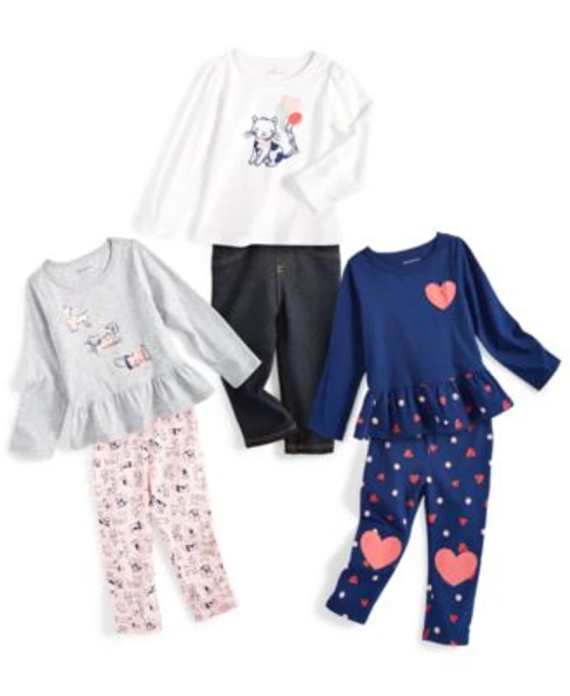 First Impressions Baby Girls Love Cats Mix Match Shirts Leggings Created For Macys