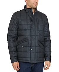 Sam Edelman Men's Box-Quilted Stand-Collar Puffer Jacket