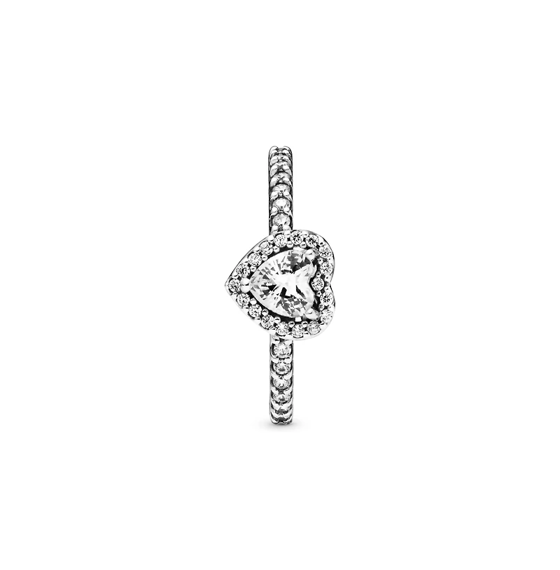 Pandora Cubic Zirconia Timeless Elevated Heart Ring