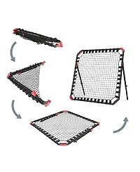 Net Playz Soccer Rebounder, Football Training Gifts, Aids Equipment for Kids Teens Portable Kick-back Rebound Net, Skills Trainer for Team Exercises S