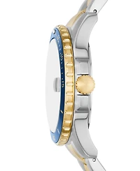 Fossil Men's Blue Dive Three-Hand Date Two-Tone Stainless Steel Watch 42mm