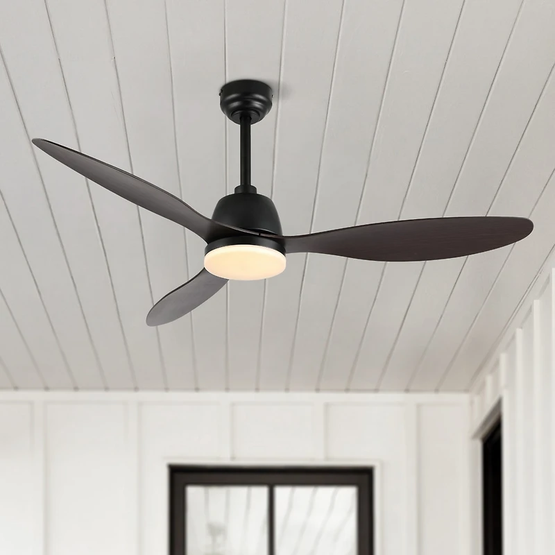 Jonathan Y Audie Classic Industrial Iron/Plastic Integrated Led Ceiling Fan