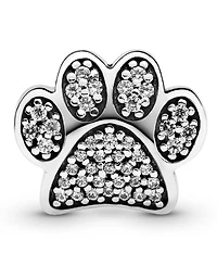 Pandora Cubic Zirconia Sparkling Paw Print Charm
