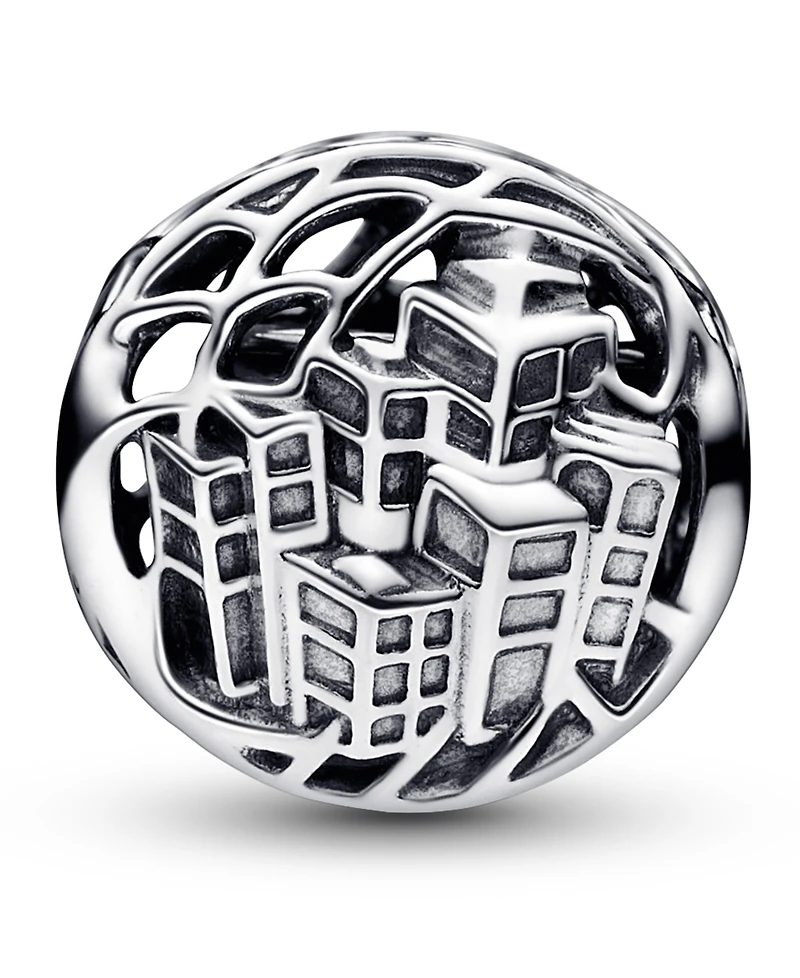 Pandora Sterling Silver Marvel Spider-Man Soaring City Charm