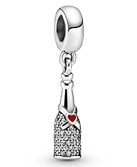 Pandora Cubic Zirconia Sparkling Wine Bottle Dangle Charm
