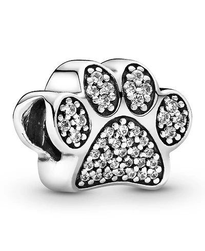 Pandora Cubic Zirconia Sparkling Paw Print Charm