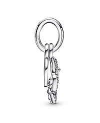 Pandora Cubic Zirconia Blue Butterfly Quote Double Dangle Charm