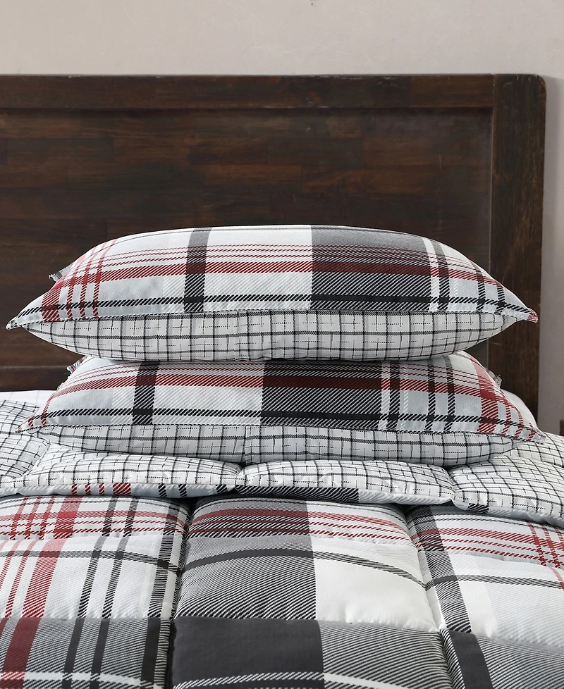 Eddie Bauer Normandy Plaid Micro Suede Down Alternative Reversible Piece Comforter Set