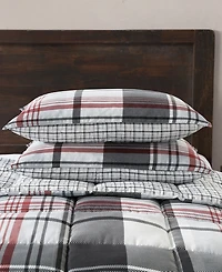 Eddie Bauer Normandy Plaid Micro Suede Down Alternative Reversible Piece Comforter Set