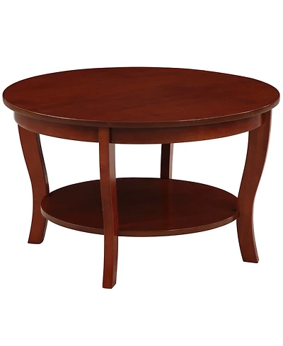 Convenience Concepts 30" Medium-Density Fiberboard American Heritage Round Coffee Table