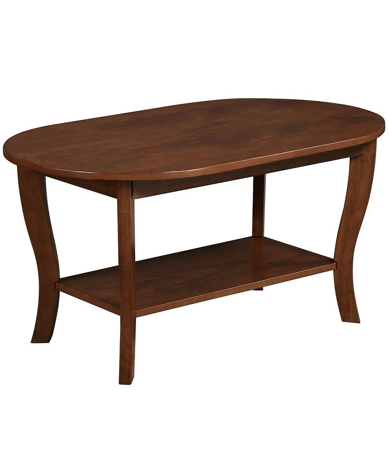 Convenience Concepts 36" Medium-Density Fiberboard American Heritage Oval Coffee Table