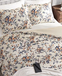 Lucky Brand Garden Bouquet Reversible Microfiber 3-Pc. Duvet Cover Set