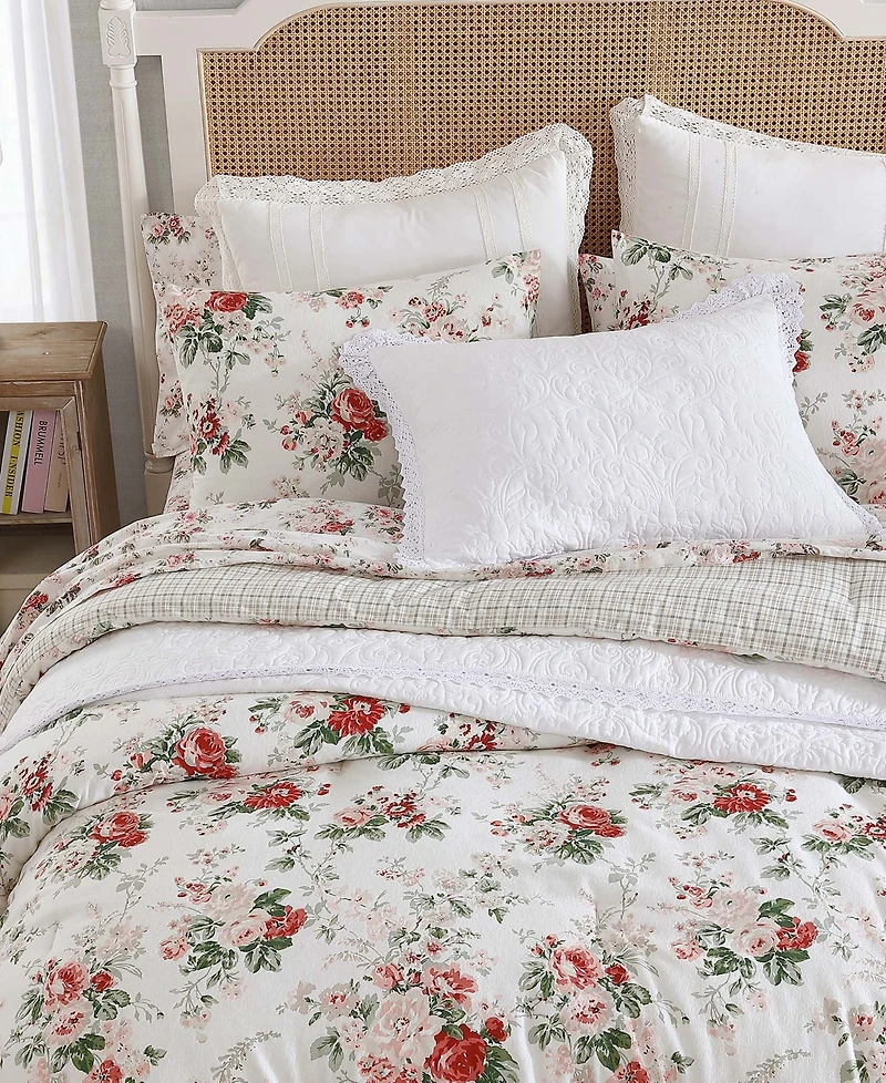 Laura Ashley Ashfield Flannel -Piece Comforter Set