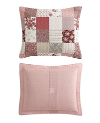 Laura Ashley Celina Patchwork Cotton Reversible 3-Piece Quilt Set, King