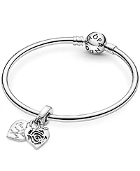 Pandora Sterling Silver Rose Heart Padlock Dangle Charm