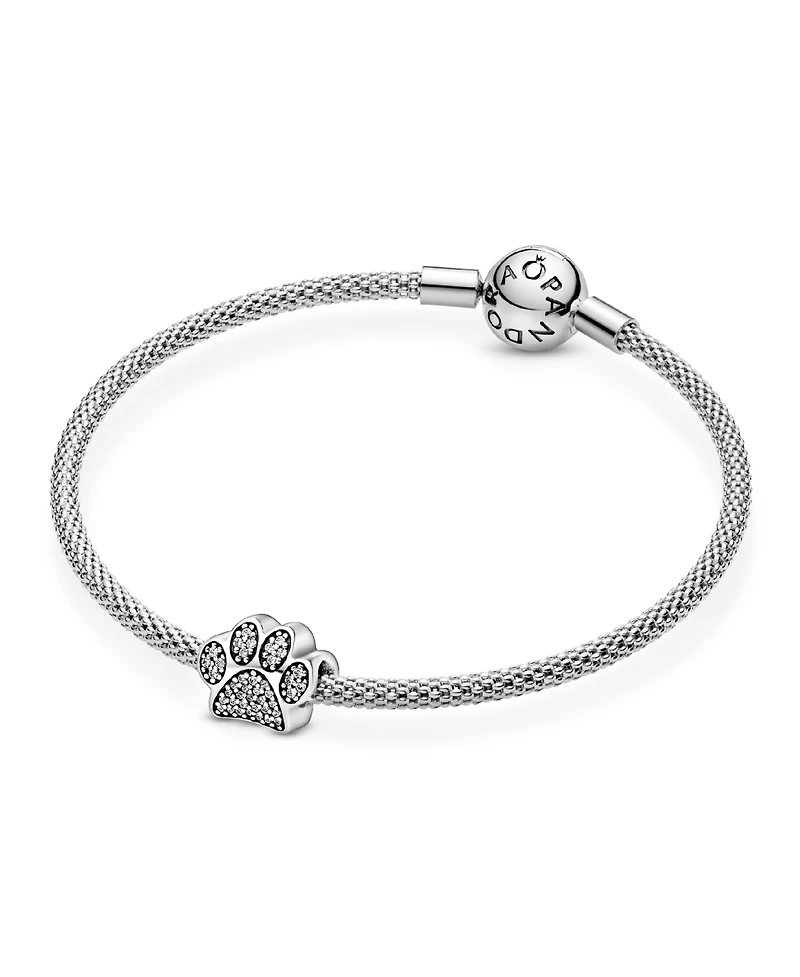 Pandora Cubic Zirconia Sparkling Paw Print Charm