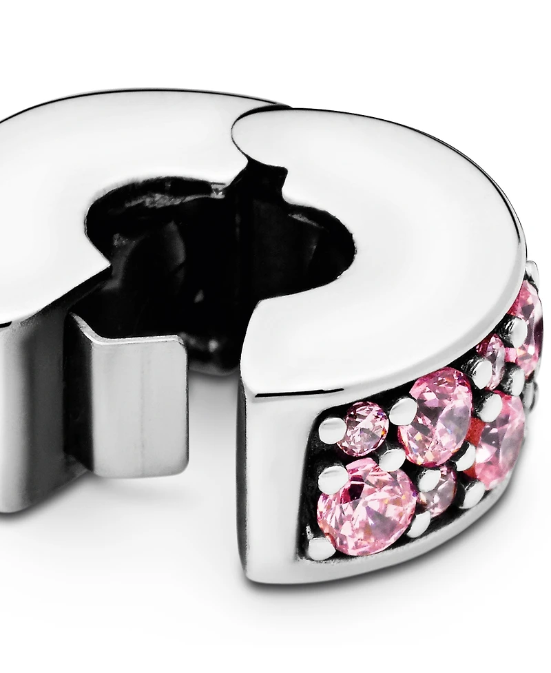 Pandora Cubic Zirconia Pave Fixed Clip Charm