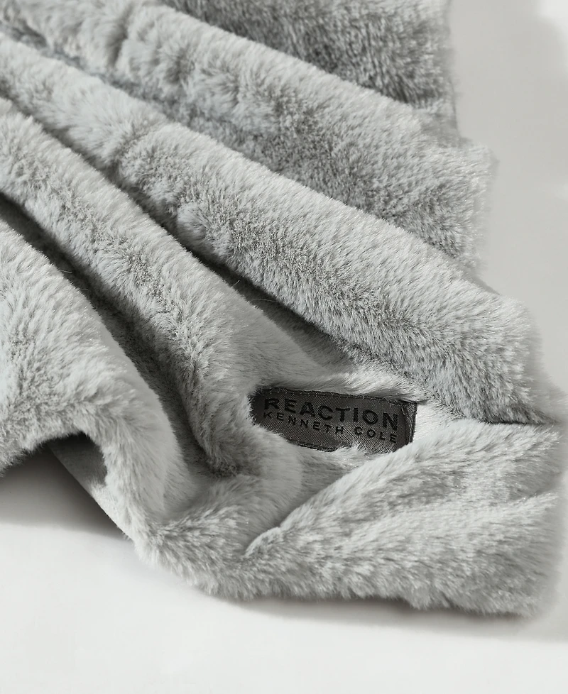 Kenneth Cole Reaction Solid Faux Fur Throw, 60x50