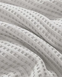 Kenneth Cole New York Solid Waffle 3 Piece Duvet Cover Set