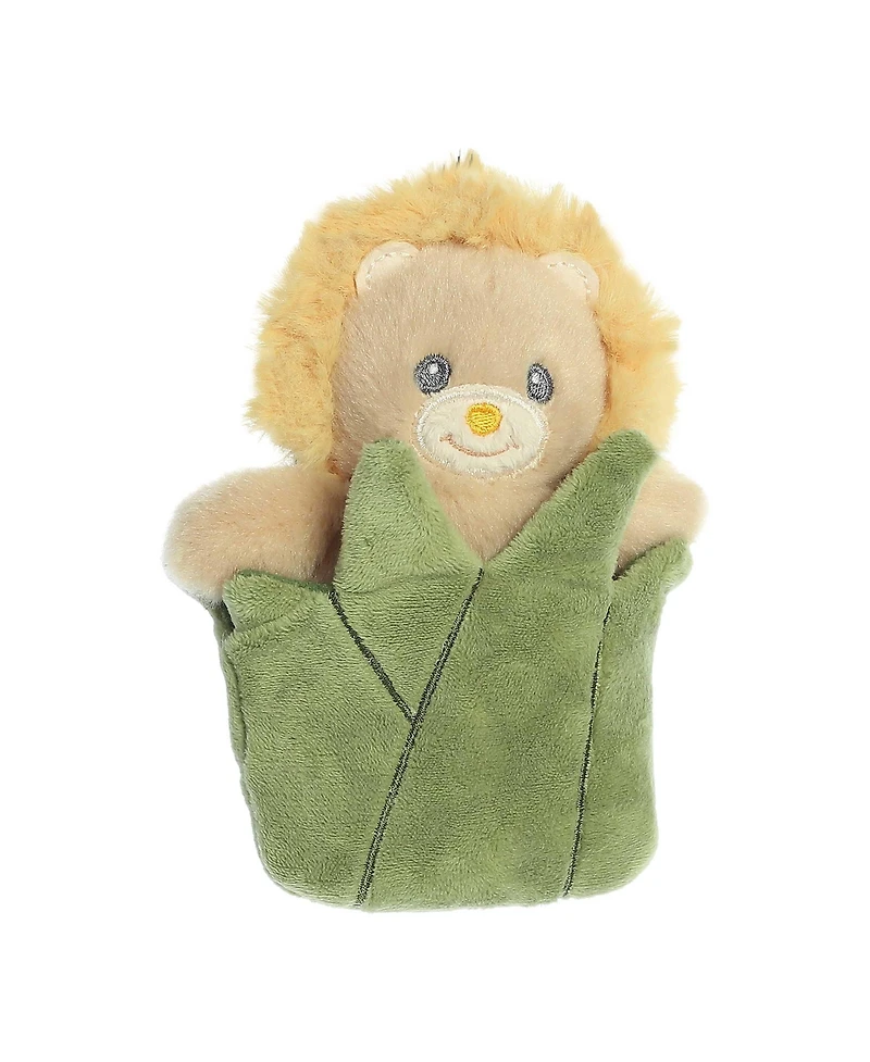 ebba Small Leo Lion Pocket Peekers Playful Baby Plush Toy Yellow 5.5"