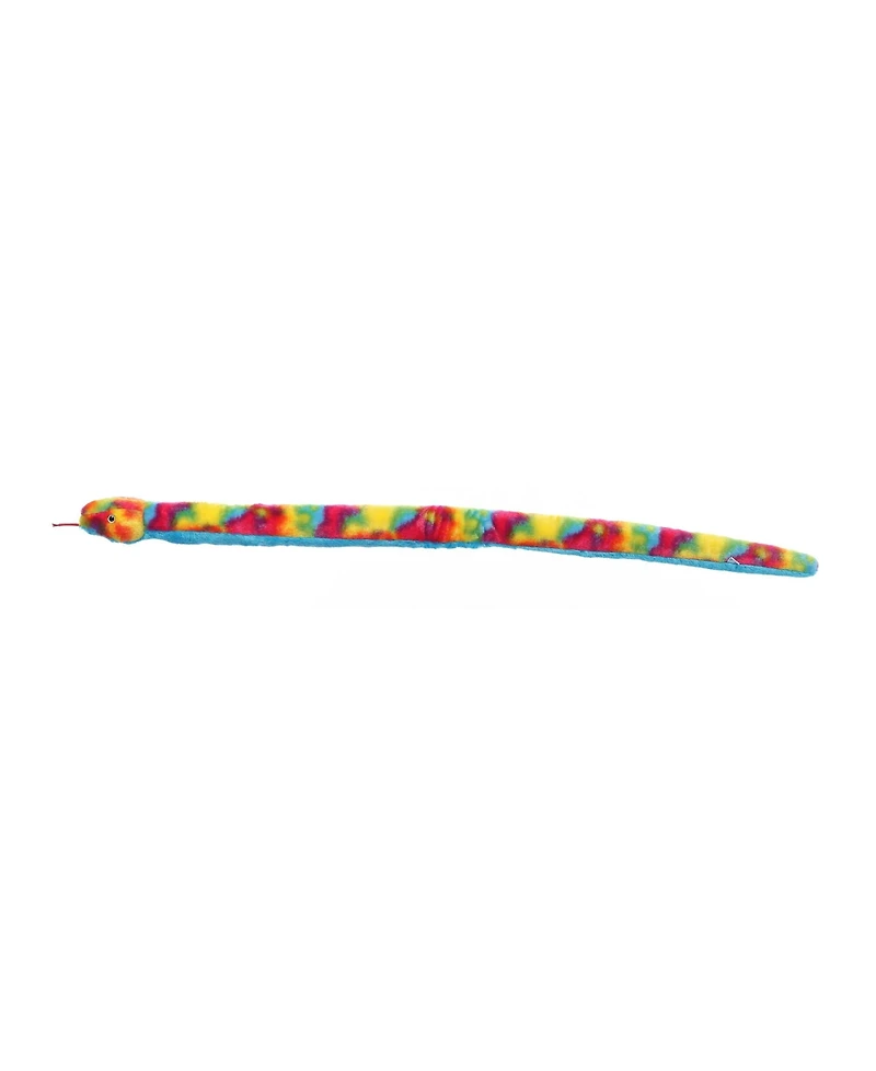 Aurora X-Large Rainbow Snake Playful Plush Toy Multicolor 53"