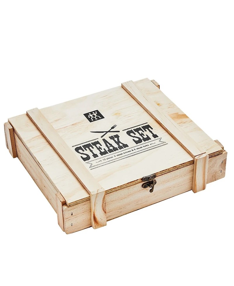 Zwilling Steak Dinner 12-Piece Set Includes Forks and Steak Knives Gift Set with Presentation Box
