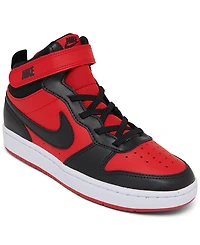 Nike Little Kids Court Borough Mid 2 Adjustable Closure Casual Sneakers from Finish Line