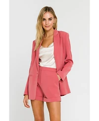 endless rose Women's Single-Breasted Blazer