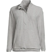 Lands' End Women's Long Sleeve Performance Zip Front Popover Shirt
